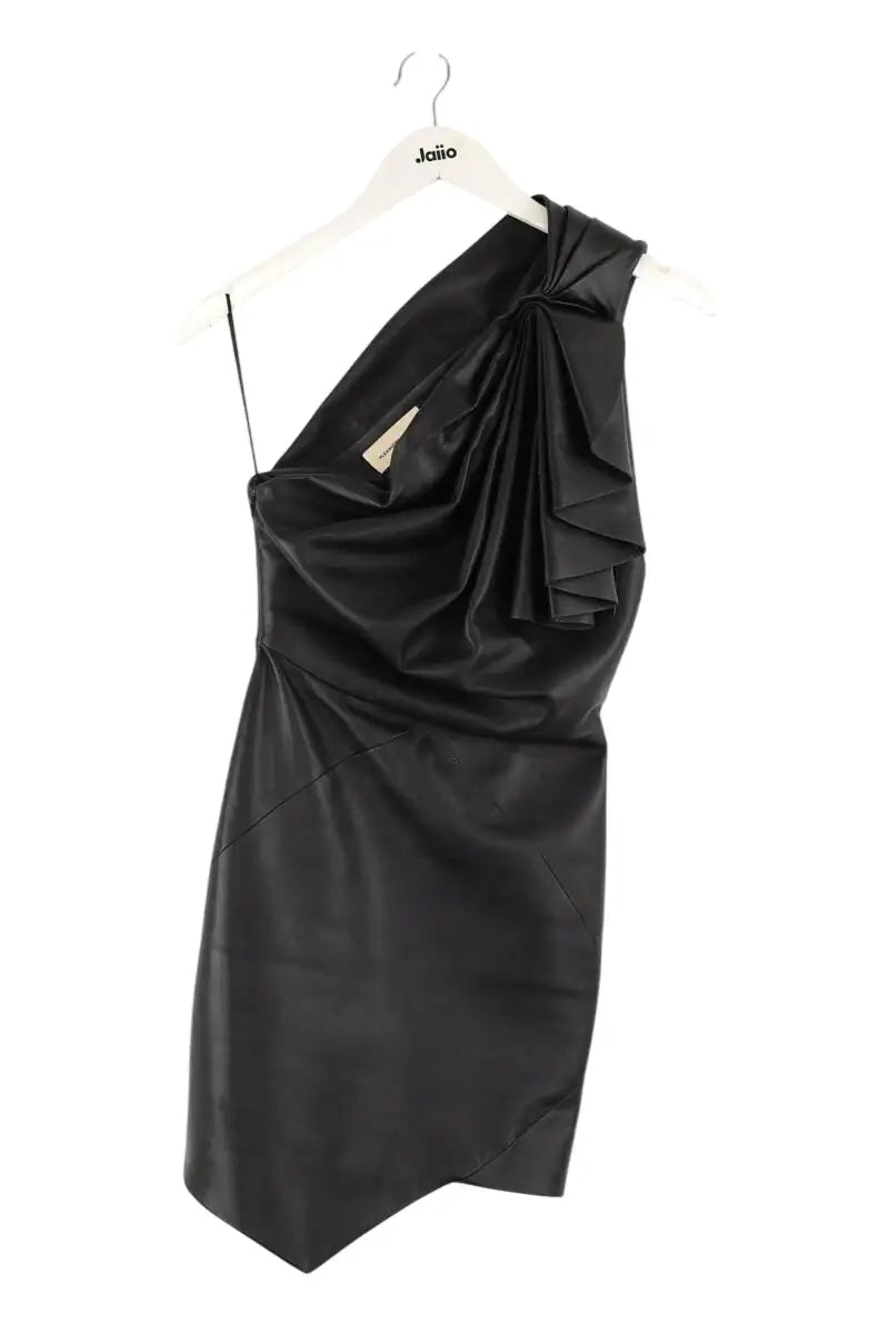 Robe Alexandre Vauthier Noir en Cuir, taille XS - Seconde Main