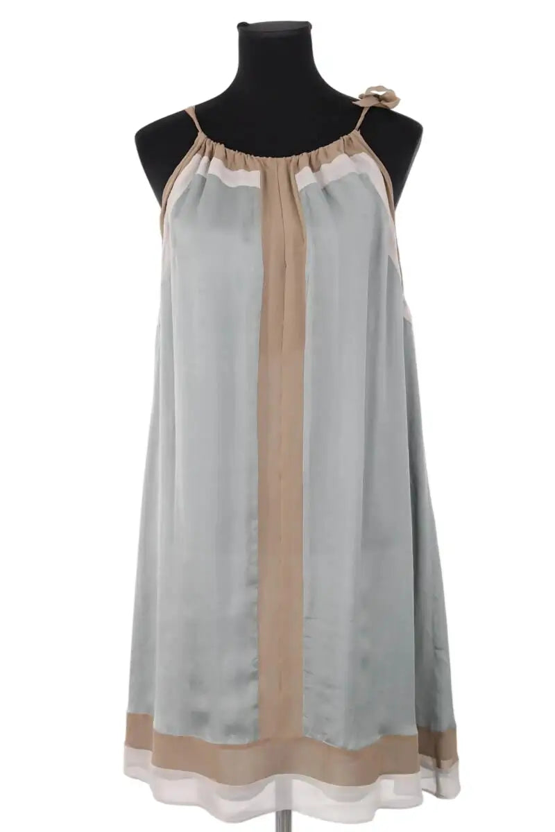 Robe Alysi Gris en Soie, taille L - Seconde Main