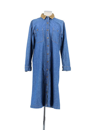 Robe American Vintage Bleu en Coton, taille S - Seconde Main