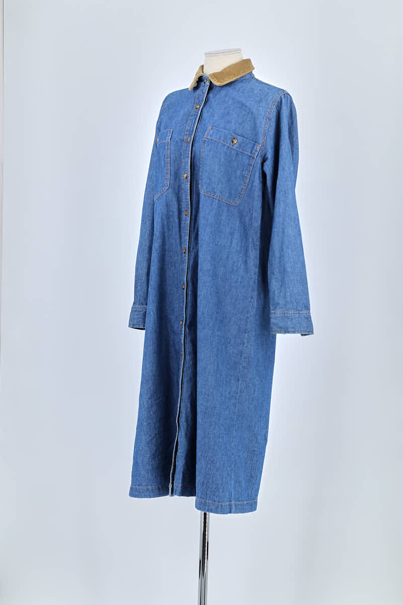 Robe American Vintage Bleu en Coton