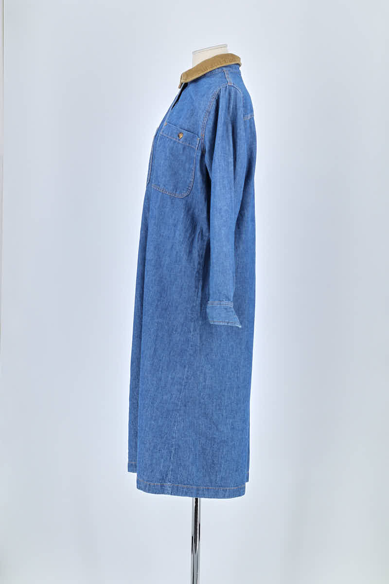 Robe American Vintage Bleu en Coton