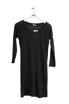Robe American Vintage Noir en Lin, taille S - Seconde Main
