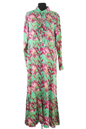 Robe AML Paris Vert en Soie, taille XL - Seconde Main