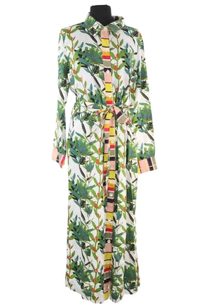 Robe AML Paris Vert en Soie, taille XL - Seconde Main