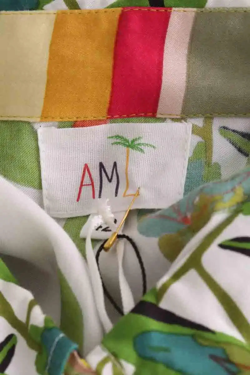 Robe AML Paris Vert en Soie