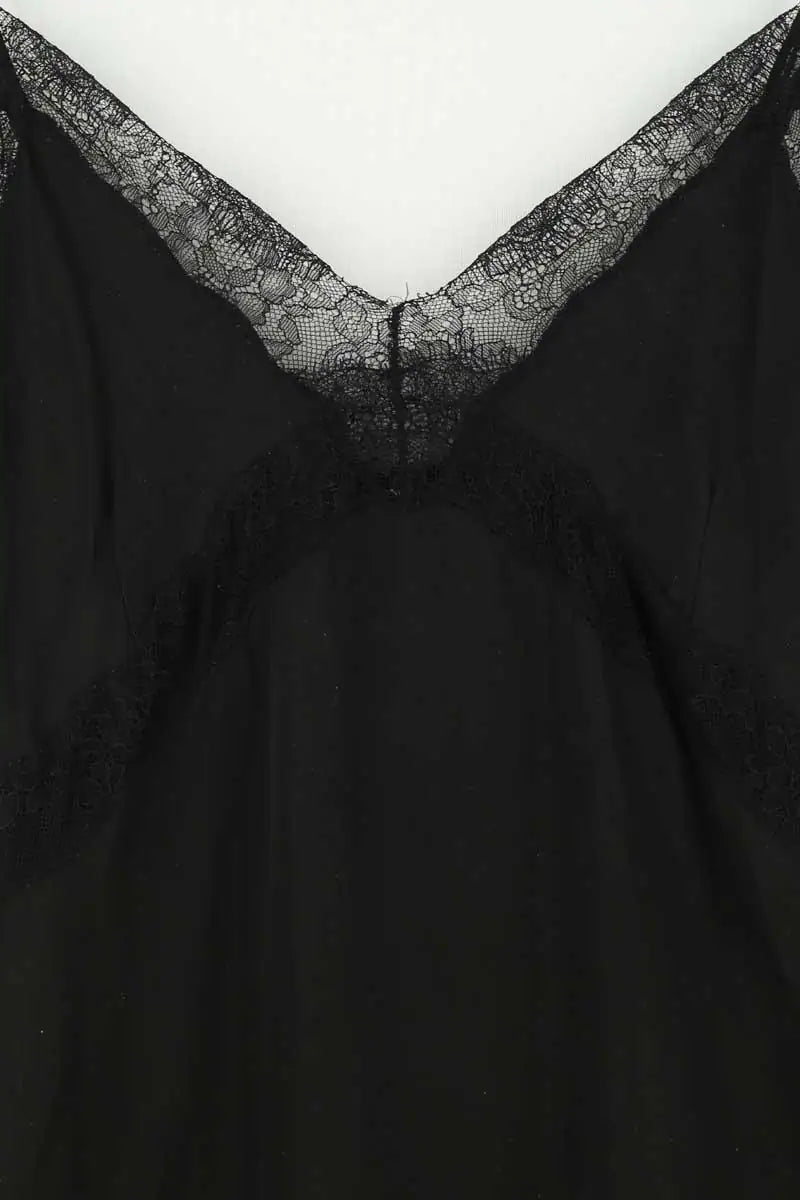 Robe Anine Bing Noir en Soie