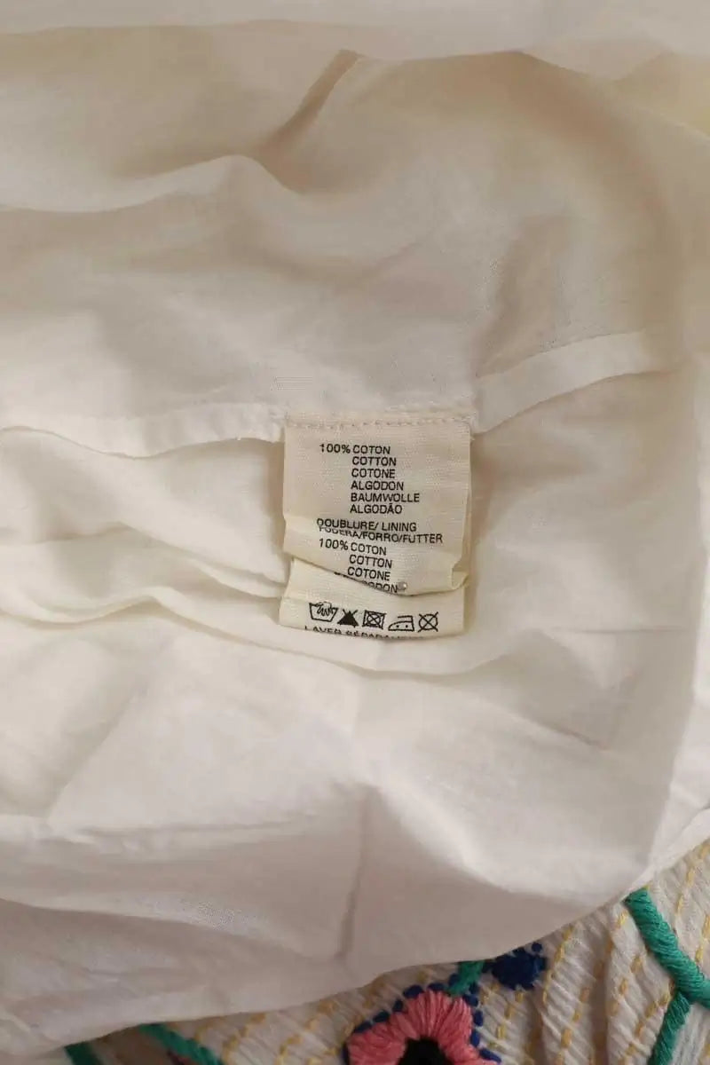 Robe Antik Batik Blanc en Coton