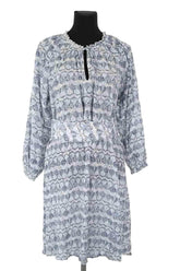 Robe Antik Batik Bleu en Coton, taille XL - Seconde Main