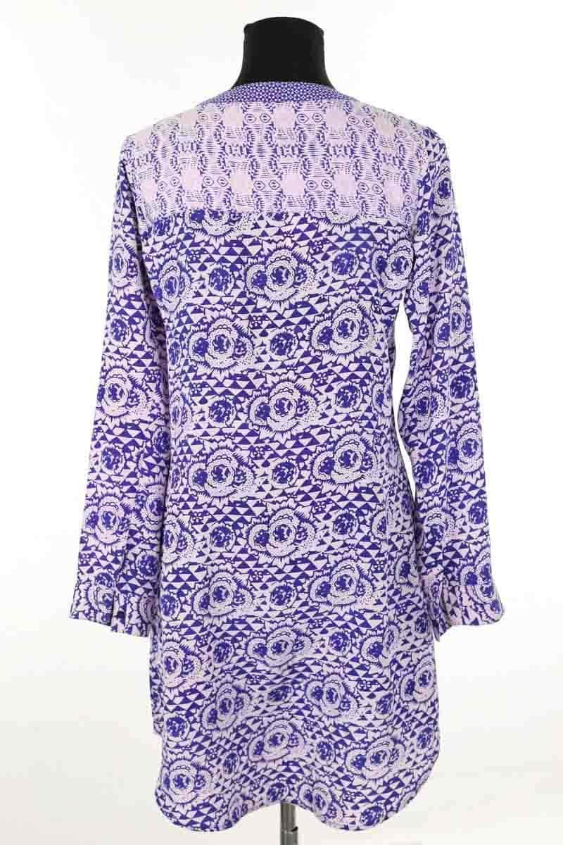 Robe Antik Batik Bleu en Soie