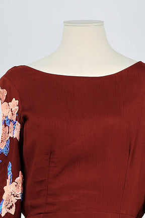 Robe Antik Batik Bordeaux en Viscose