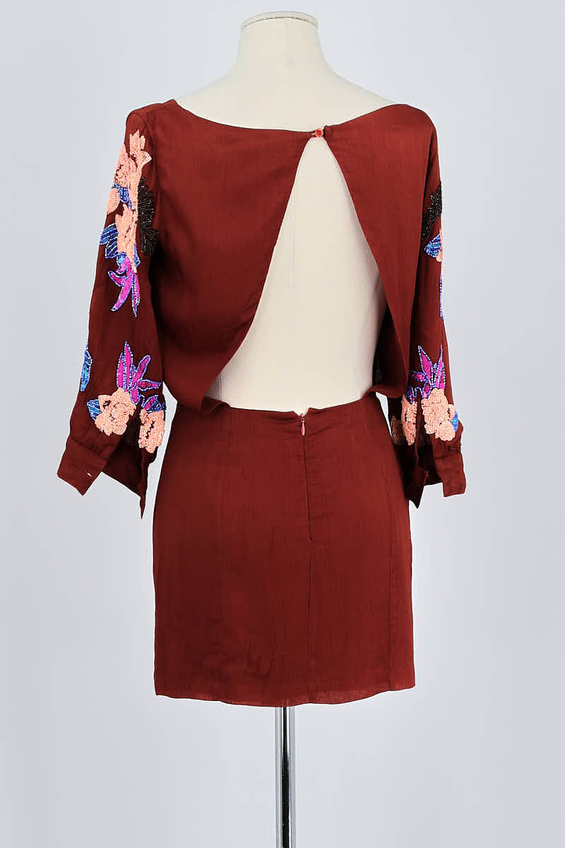 Robe Antik Batik Bordeaux en Viscose