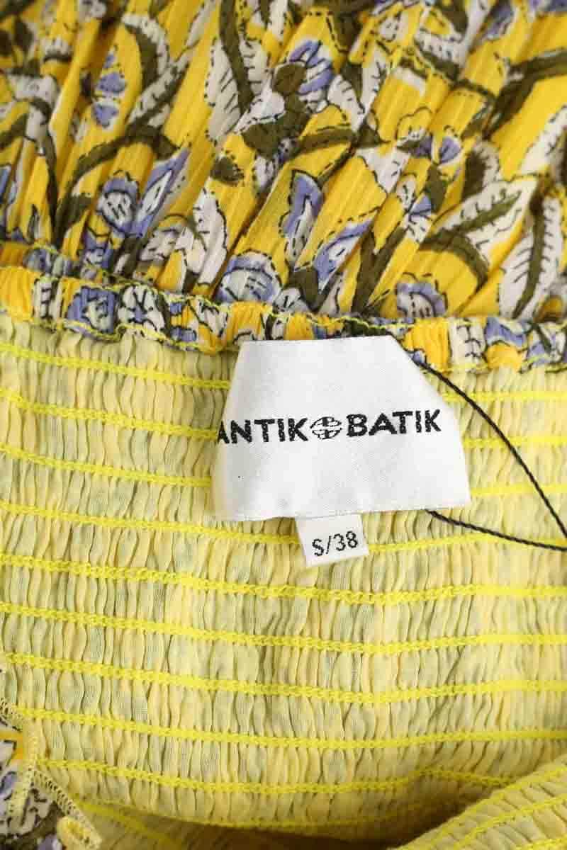 Robe Antik Batik Jaune en Coton