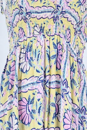Robe Antik Batik Jaune en Viscose