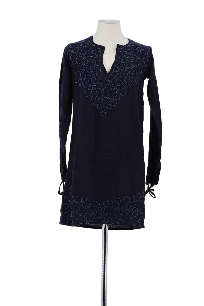 Robe Antik Batik Marine en Laine, taille M - Seconde Main
