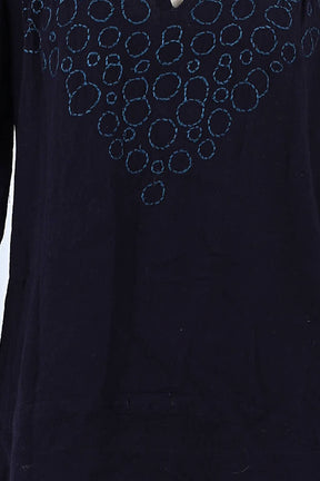 Robe Antik Batik Marine en Laine