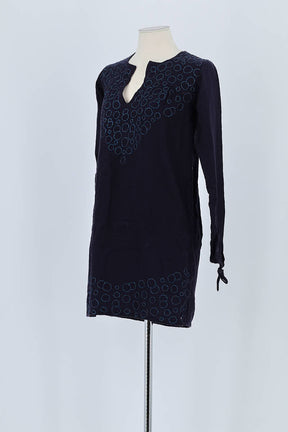 Robe Antik Batik Marine en Laine