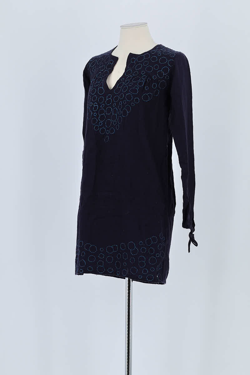 Robe Antik Batik Marine en Laine