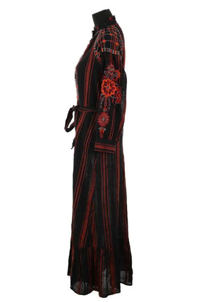 Robe Antik Batik Noir en Coton