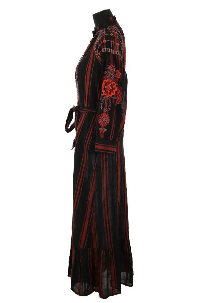 Robe Antik Batik Noir en Coton