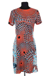 Robe Antik Batik Orange en Coton, taille L - Seconde Main