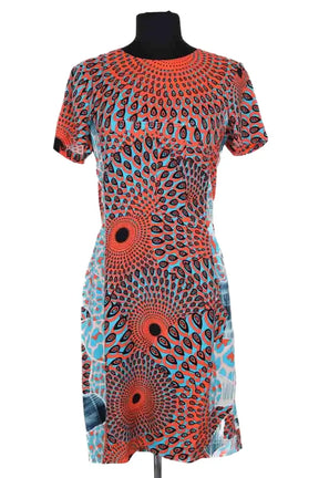 Robe Antik Batik Orange en Coton, taille L - Seconde Main