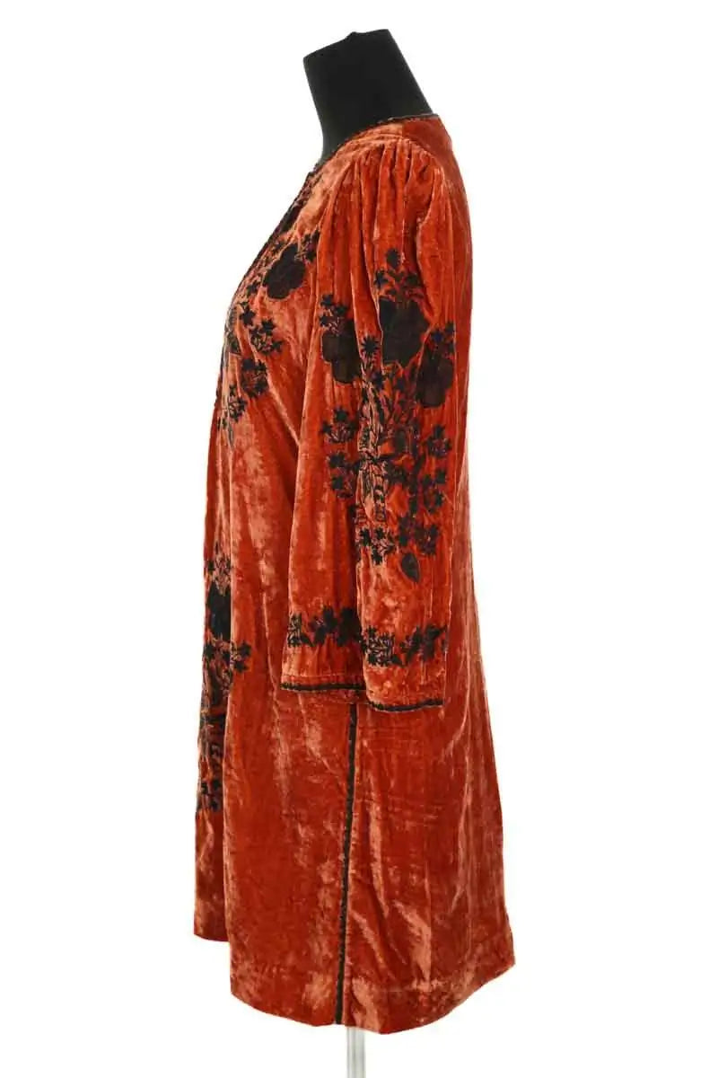 Robe Antik Batik Orange en Velours