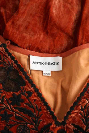 Robe Antik Batik Orange en Velours