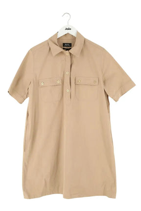 Robe APC Beige en Coton, taille XL - Seconde Main
