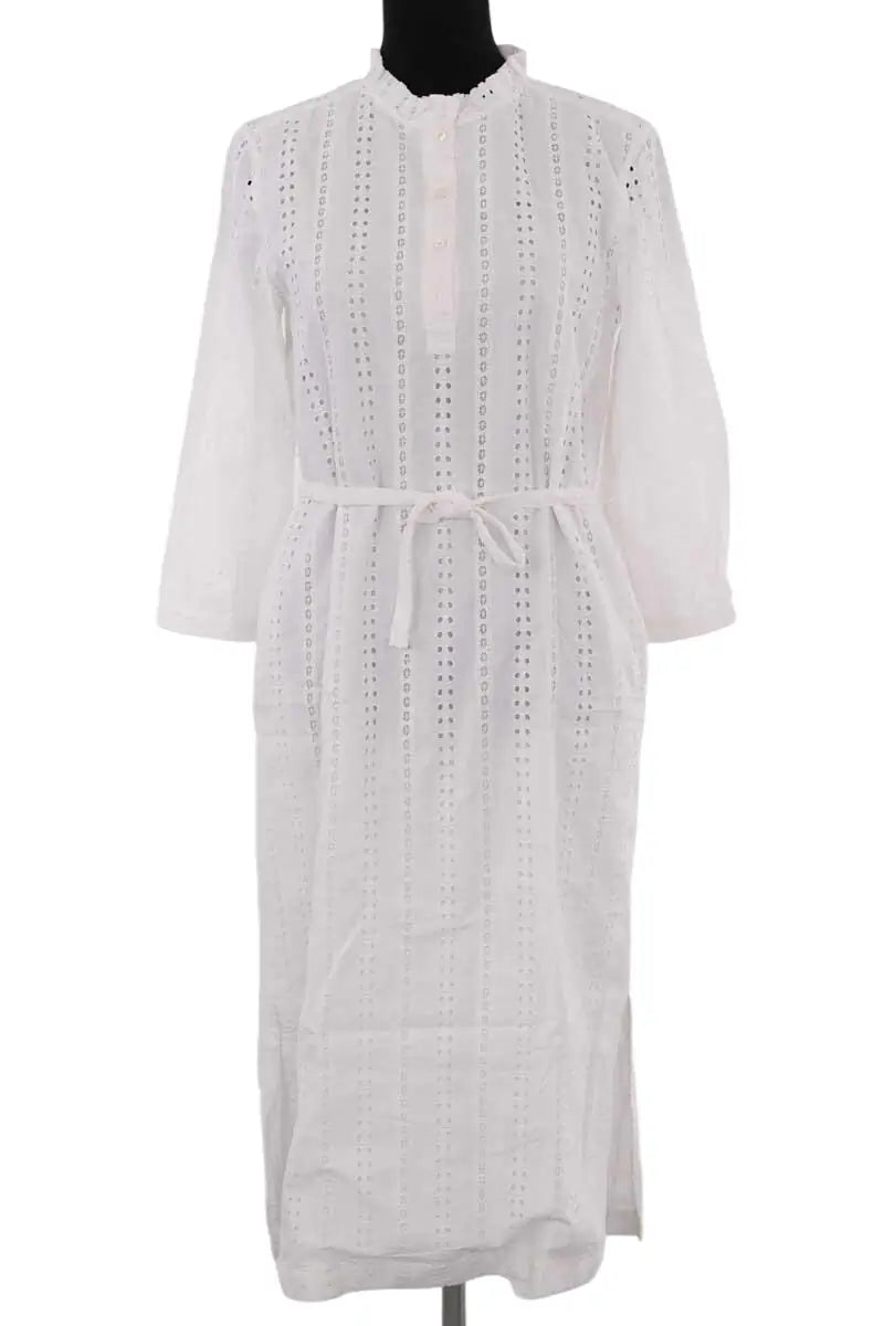Robe APC Blanc en Coton, taille M - Seconde Main