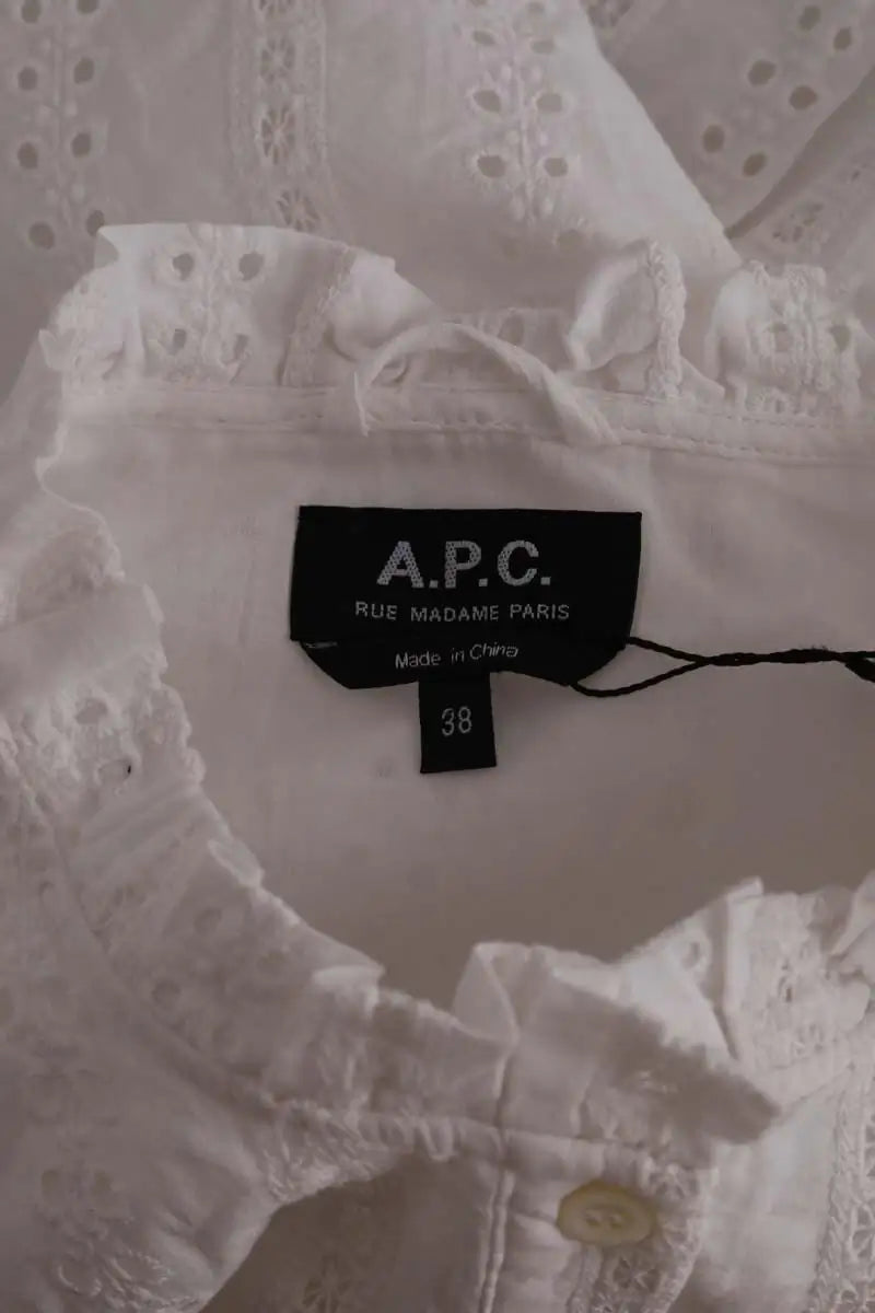 Robe APC Blanc en Coton