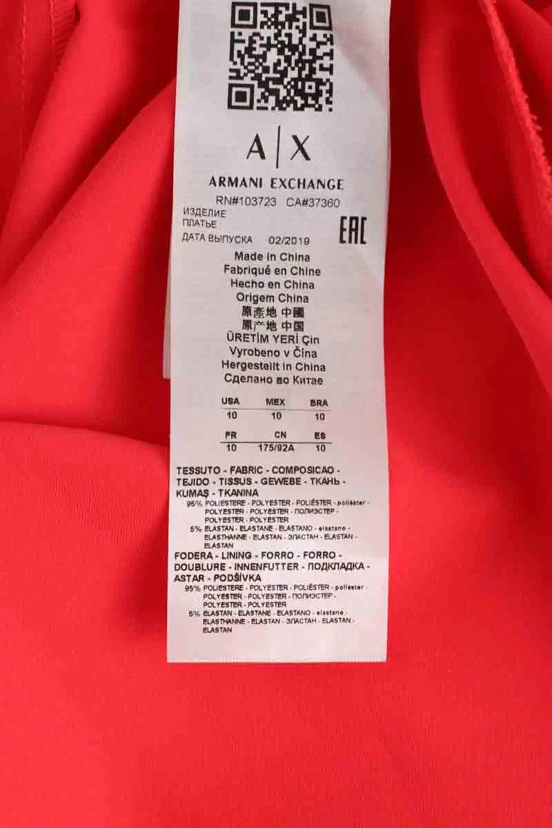 Robe Armani Exchange Rose en Synthétique