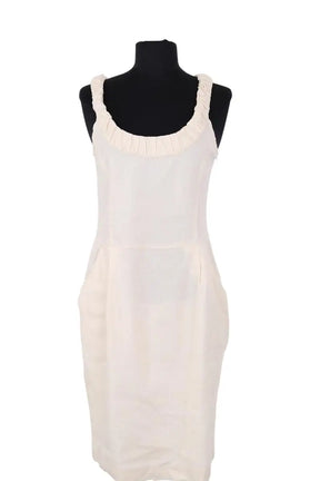 Robe Armani Jeans Ecru en Lin, taille L - Seconde Main