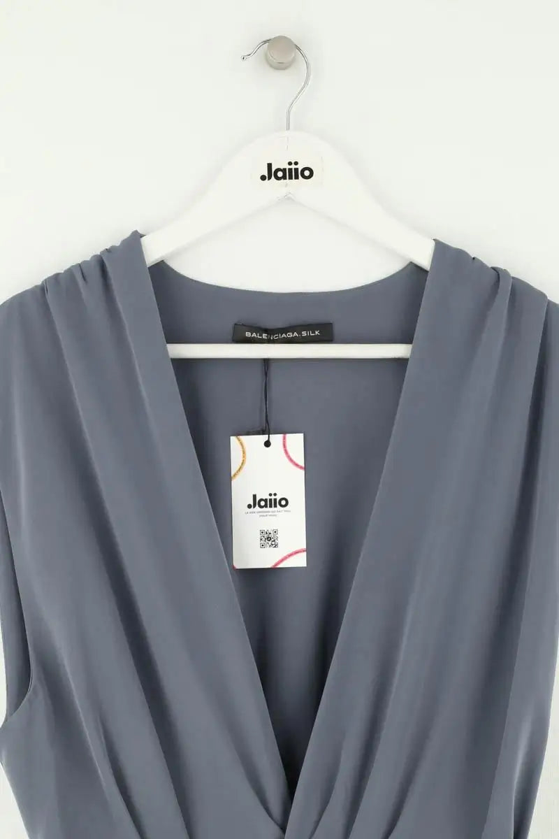 Robe Balenciaga Bleu en Soie