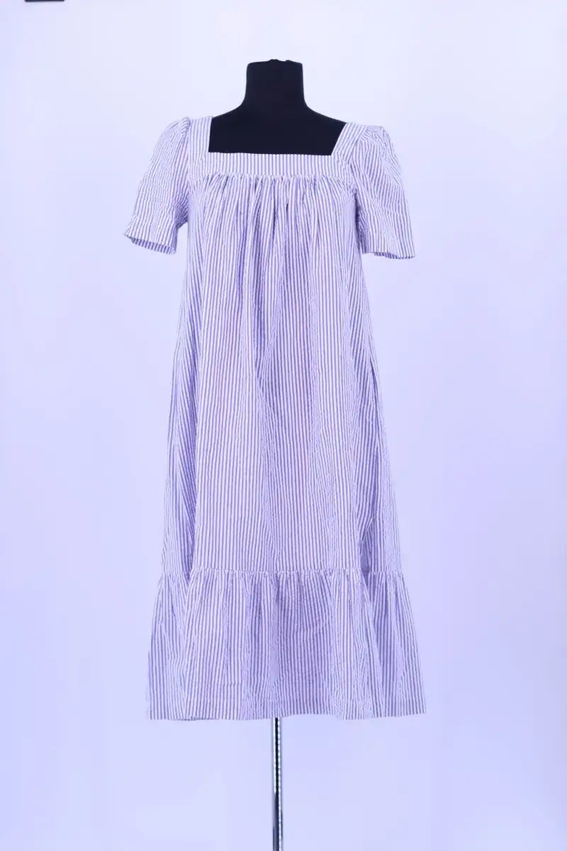 Robe Balzac Bleu en Coton
