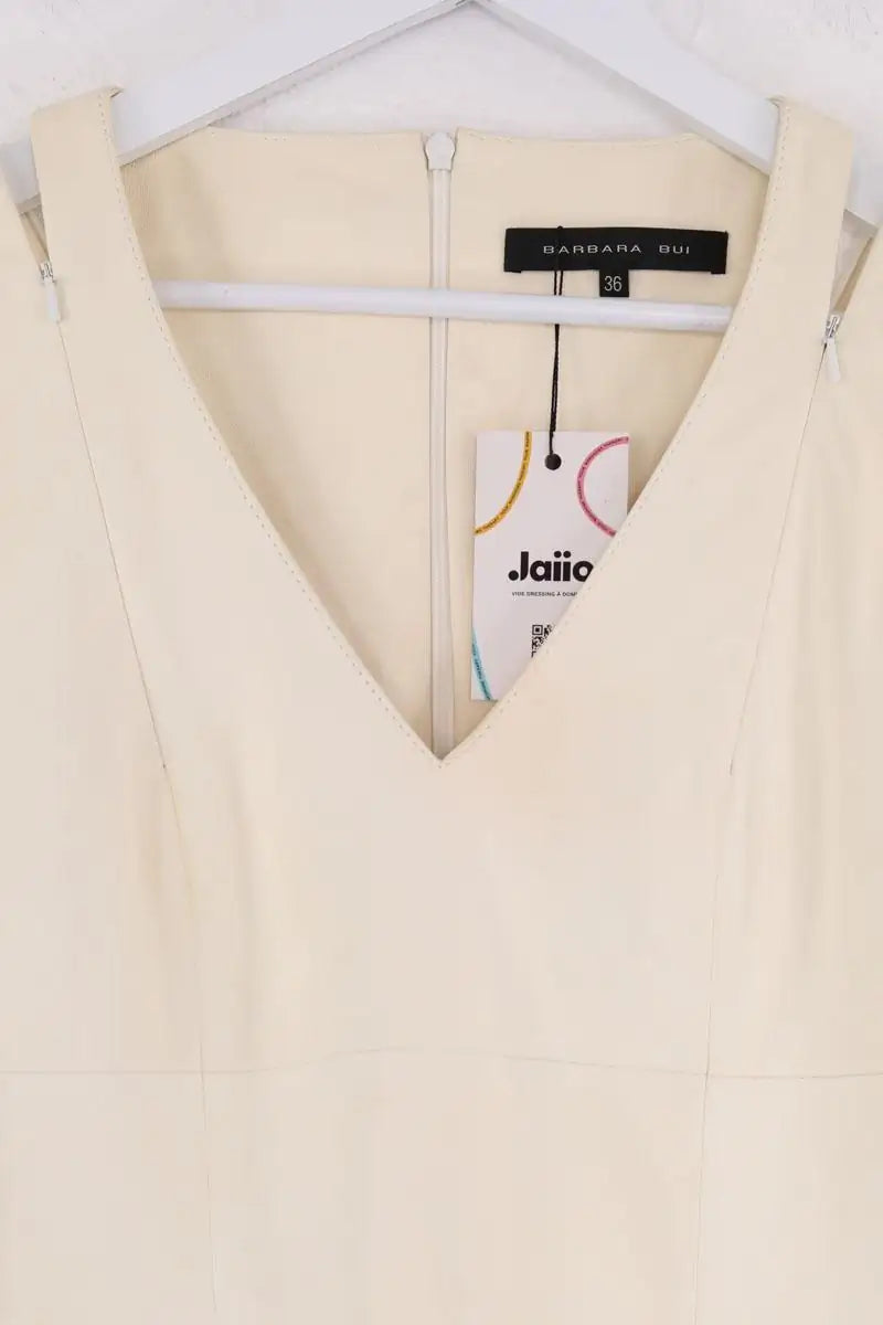 Robe Barbara Bui Beige en Cuir