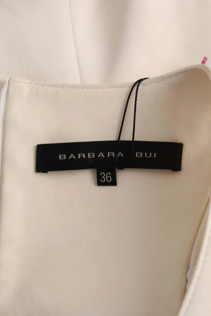 Robe Barbara Bui Beige en Cuir