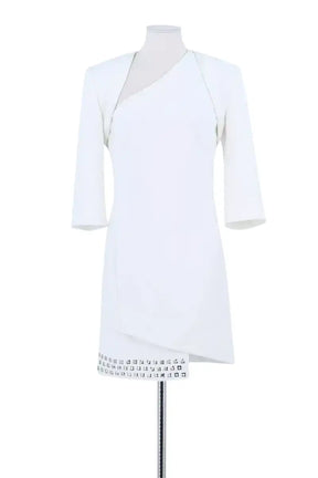 Robe Barbara Bui Blanc en Synthétique, taille M - Seconde Main