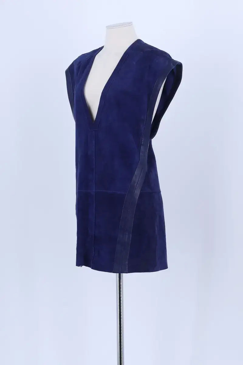 Robe Barbara Bui Bleu en Daim