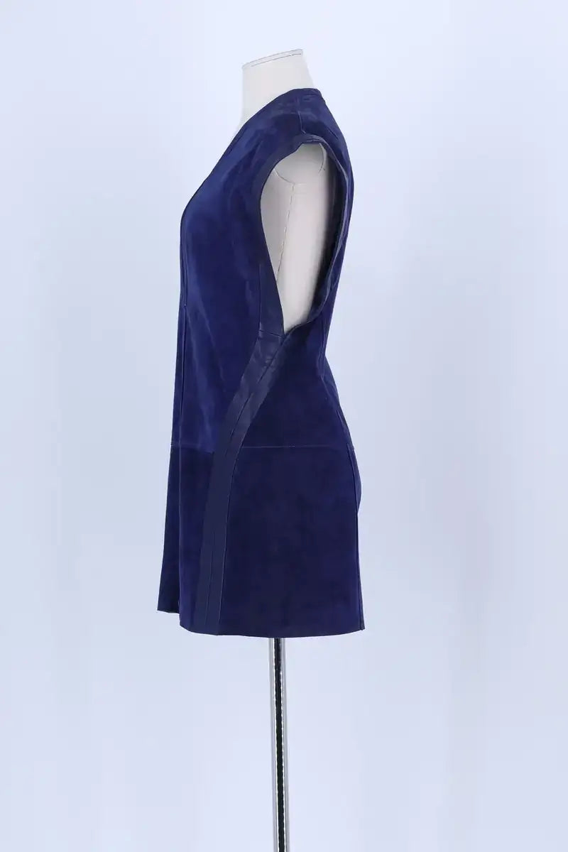 Robe Barbara Bui Bleu en Daim