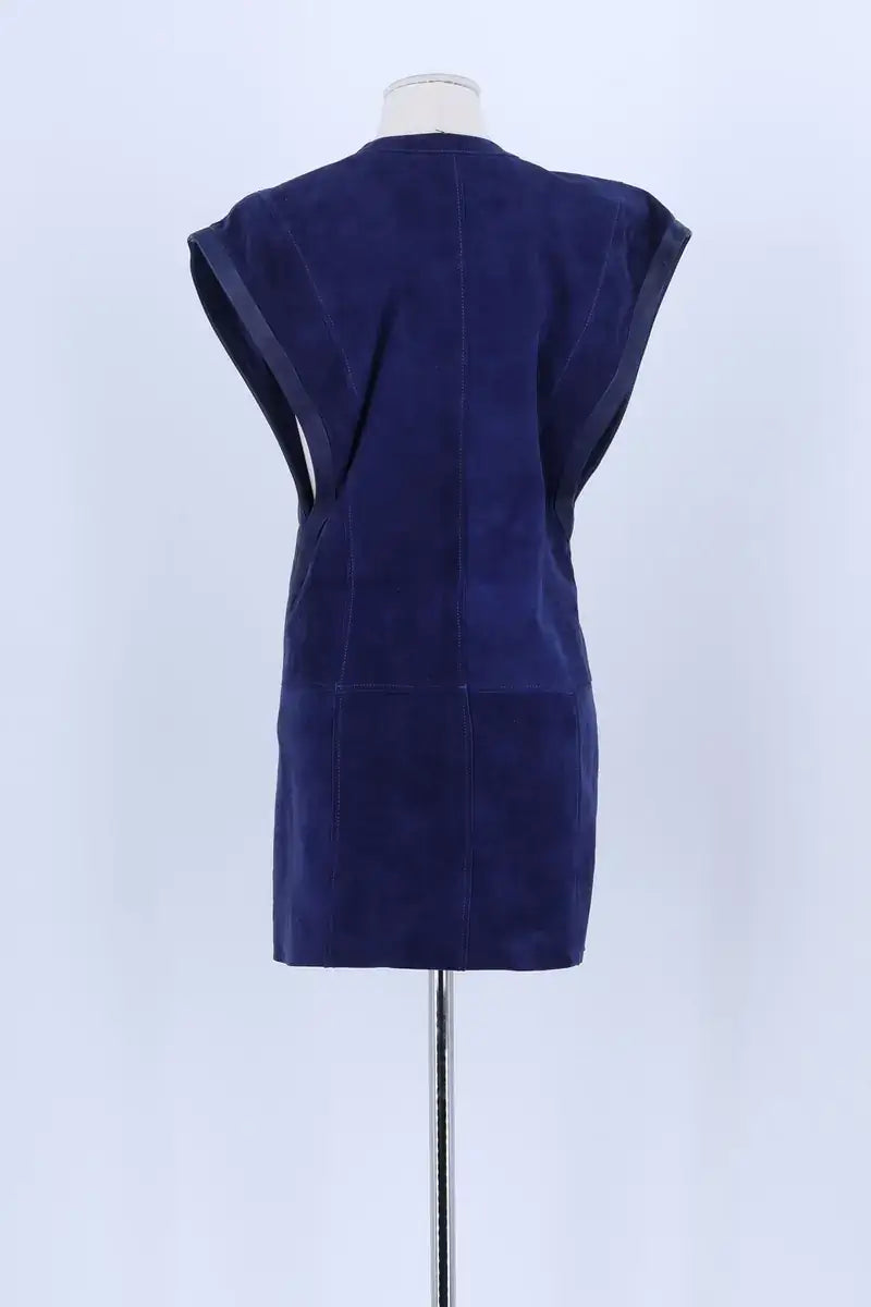 Robe Barbara Bui Bleu en Daim