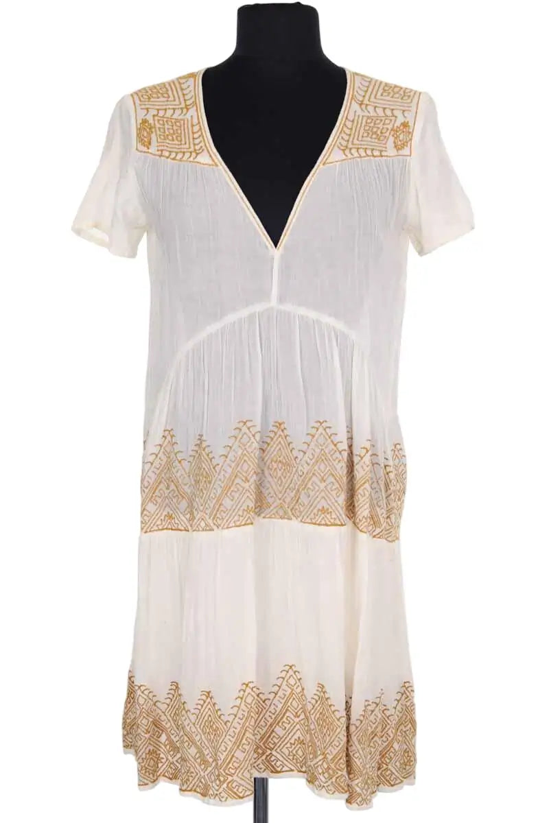 Robe Ba&Sh Blanc en Coton, taille XS - Seconde Main