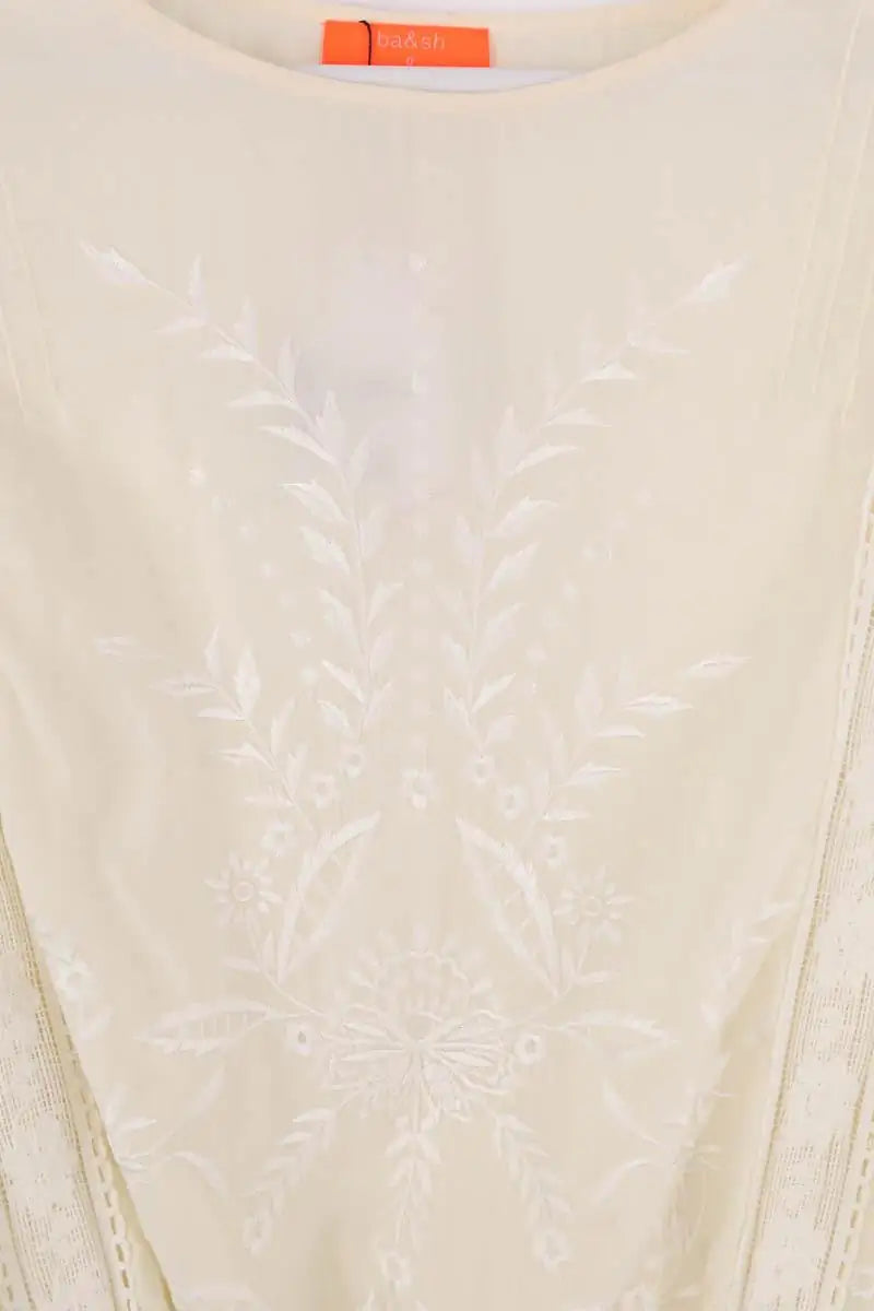 Robe Ba&Sh Ecru en Coton