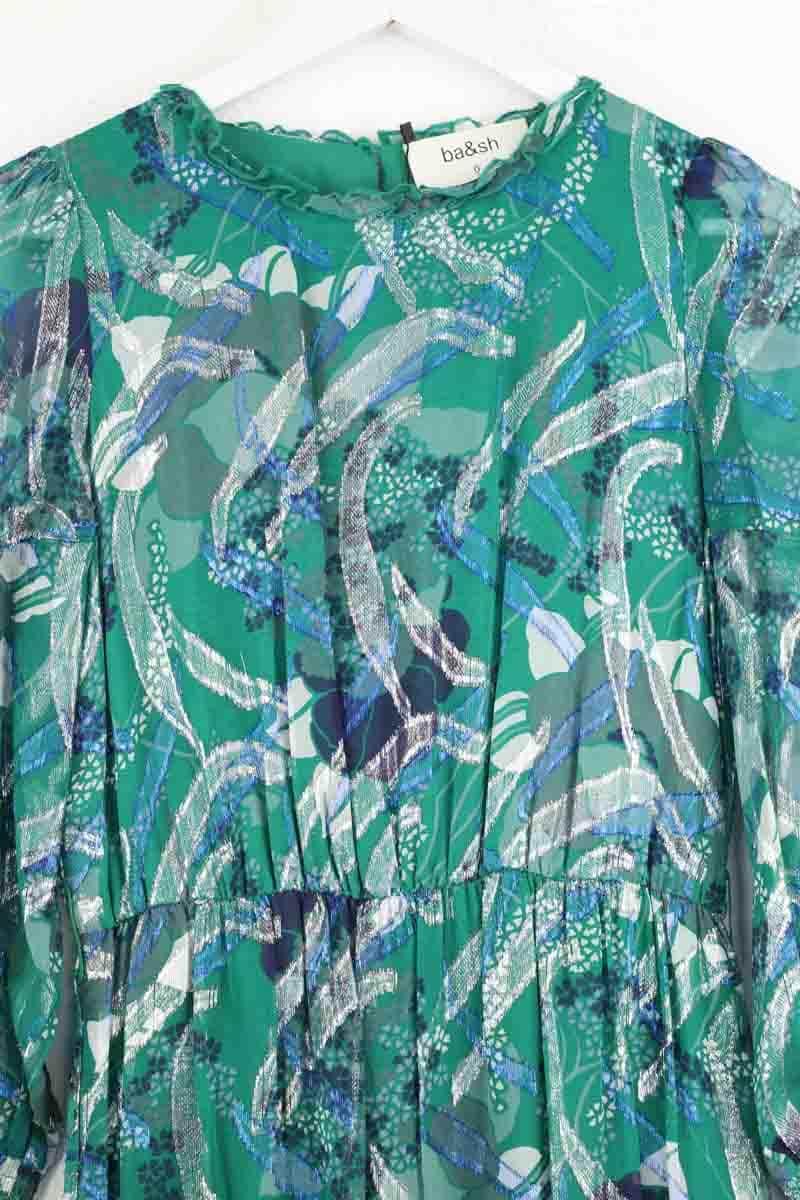 Robe Ba&Sh Joie Vert en Soie