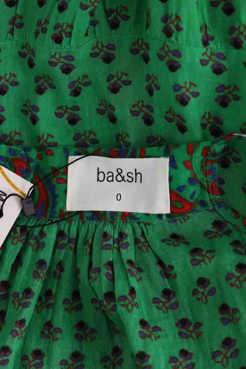 Robe Ba&Sh margot lady dress Vert en Coton