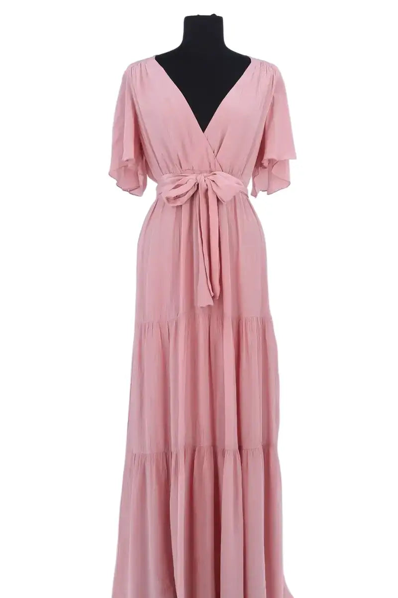 Robe Ba&Sh Rose en Viscose, taille S - Seconde Main