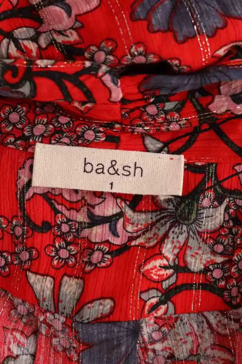 Robe Ba&Sh Rouge en Viscose