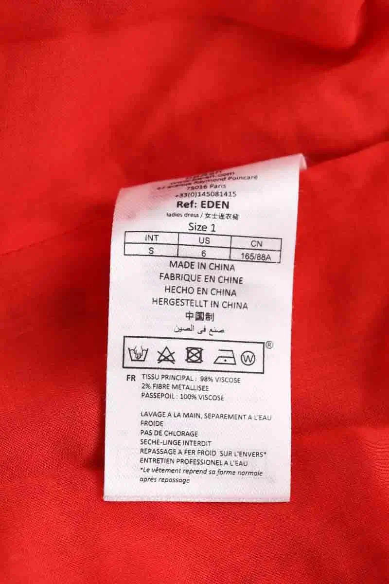 Robe Ba&Sh Rouge en Viscose