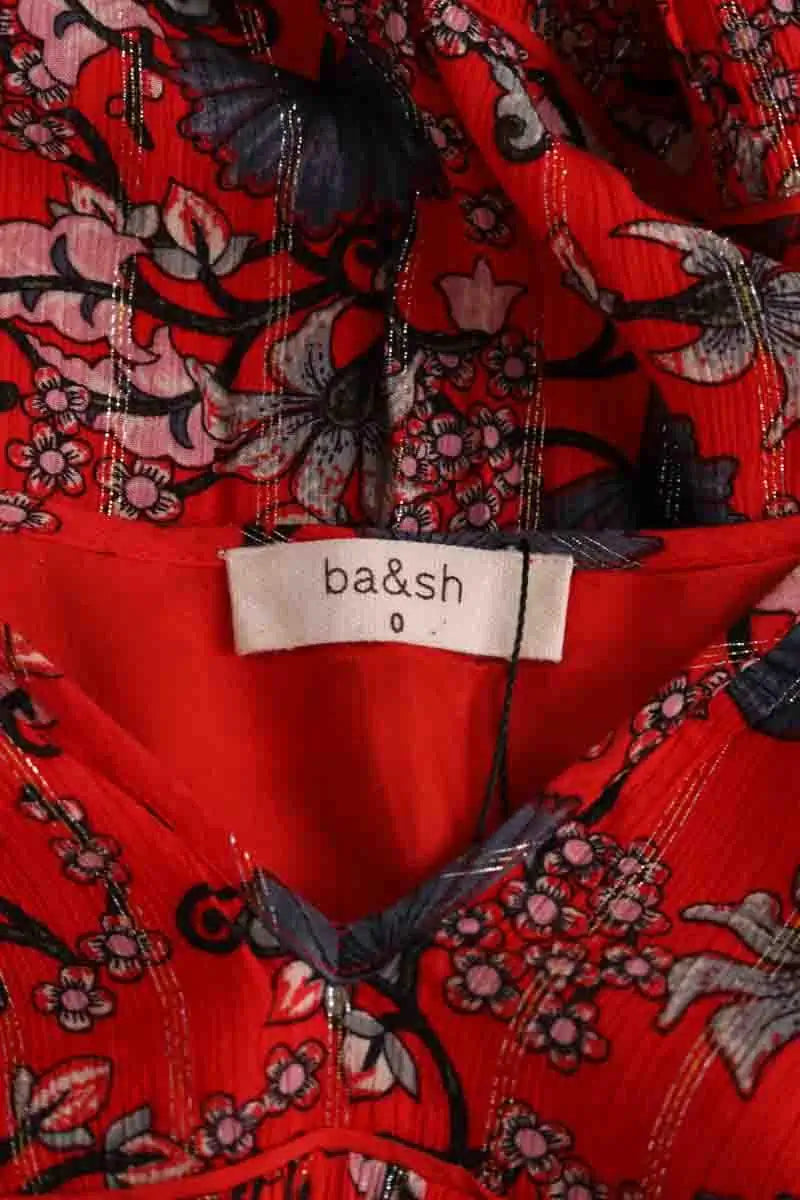 Robe Ba&Sh Rouge en Viscose