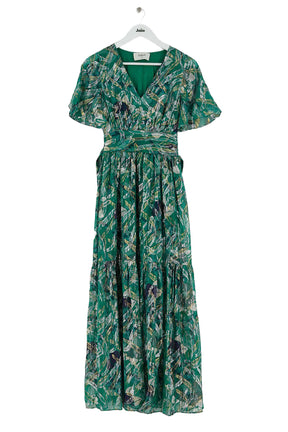 Robe Bash Vert en Soie, taille XS - Seconde Main