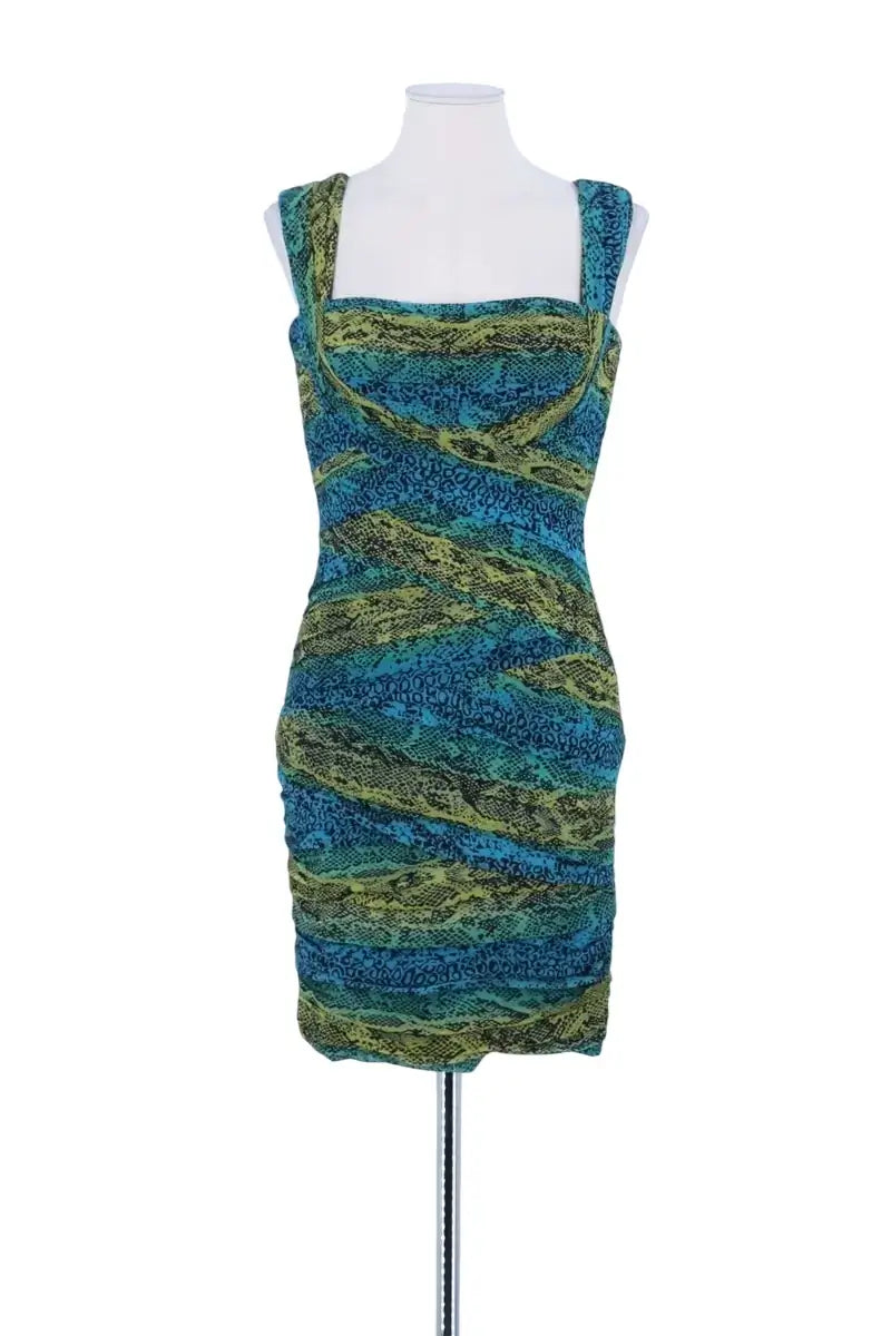 Robe BCBG Max Azria Bleu en Synthétique, taille S - Seconde Main